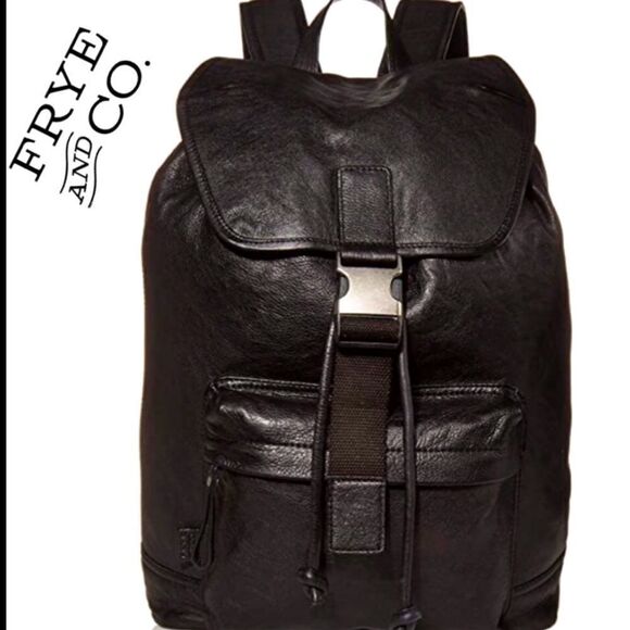 Frye and Co. Cody LEATHER MENS Backpack BLACK - Picture 1 of 8